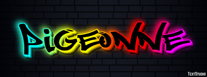 Pigeonne Effet de texte