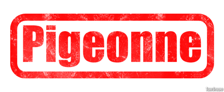 Pigeonne Effet de texte