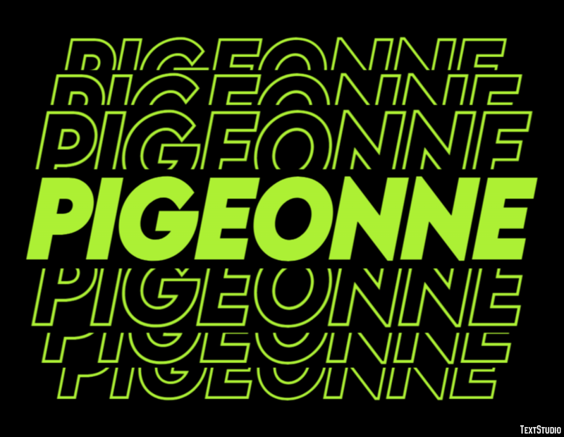 Pigeonne Effet de texte