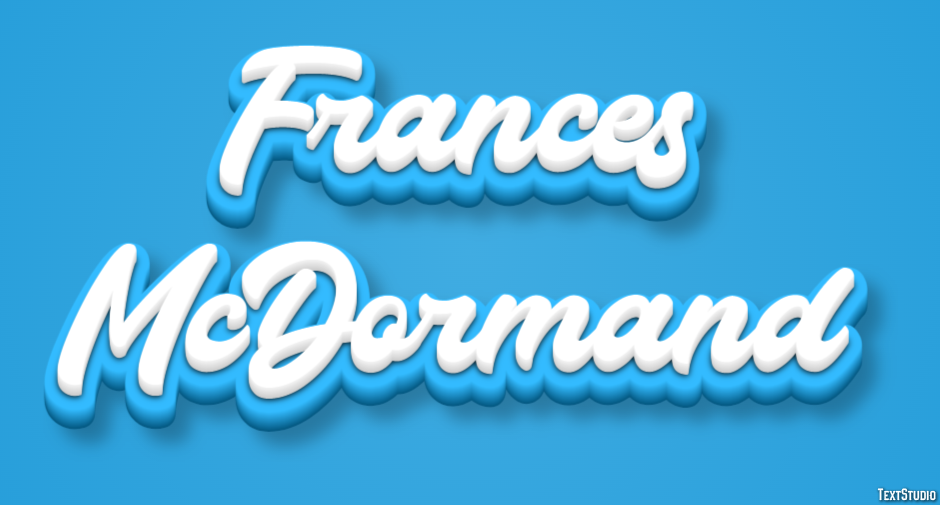 Frances McDormand Efeito do texto