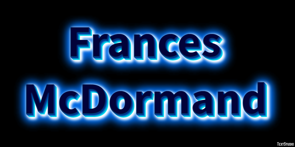 Frances McDormand Efeito de texto