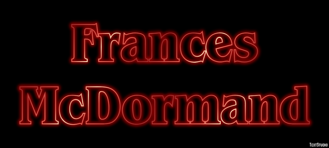 Frances McDormand Efeito de texto