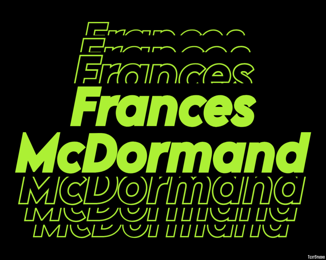 Frances McDormand Efeito do texto