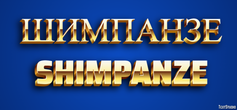 шимпанзе shimpanze Текстовый эффект