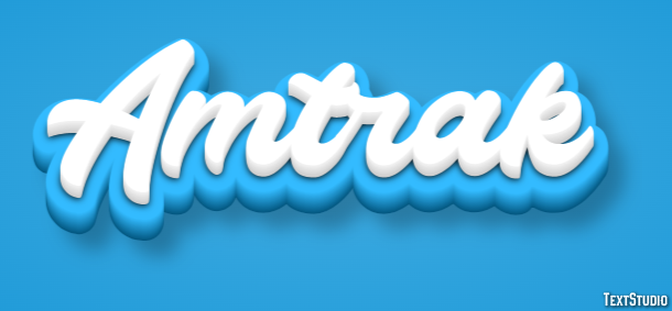 Amtrak Text effect