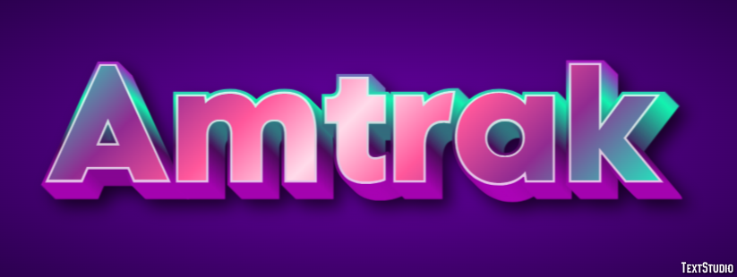 Amtrak Text effect