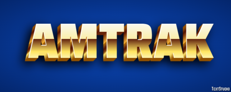 Amtrak Text effect