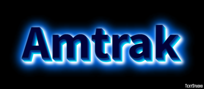 Amtrak Text effect
