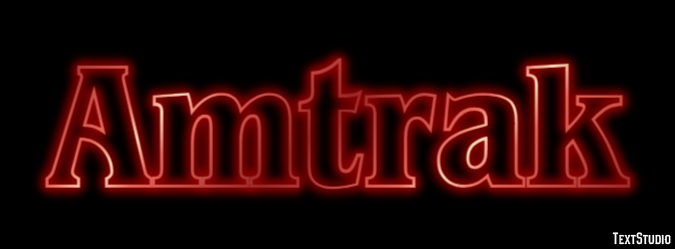 Amtrak Text effect