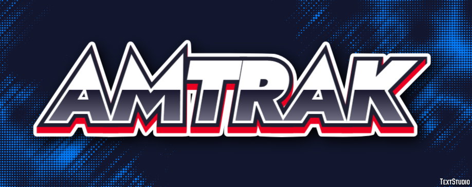 Amtrak Text effect