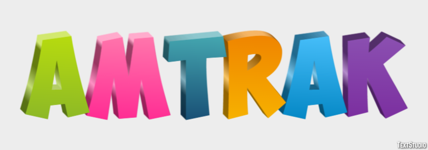 Amtrak Text effect
