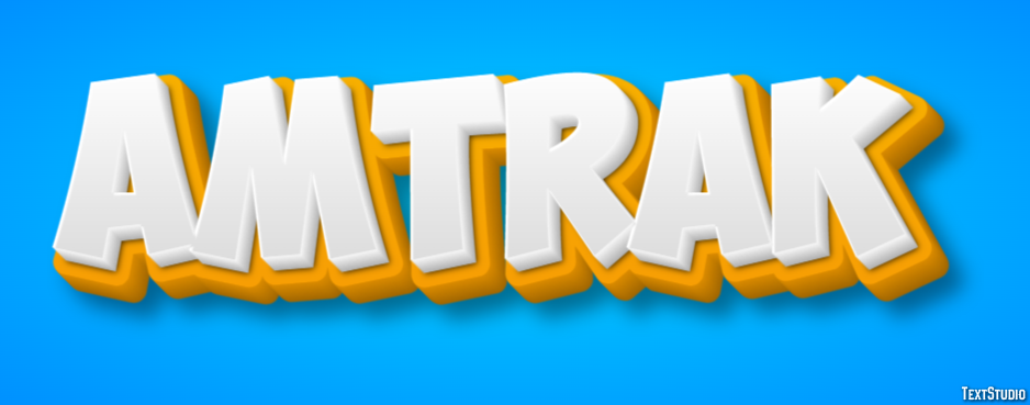 Amtrak Text effect