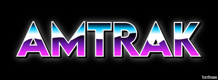 Amtrak Text effect