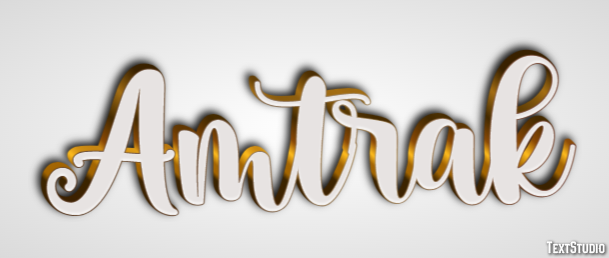 Amtrak Text effect