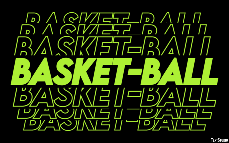 Basket-ball Efeito do texto