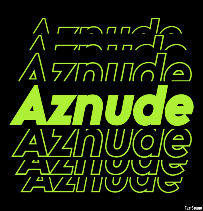 Aznude Text Effect
