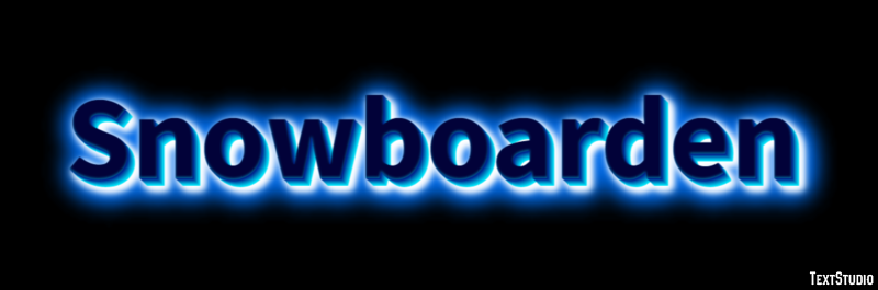 Snowboarden Tekst effect