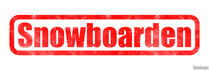 Snowboarden Tekst effect