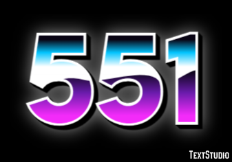 551 Effetto testo