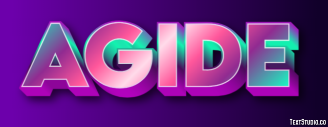 Agide Text effect