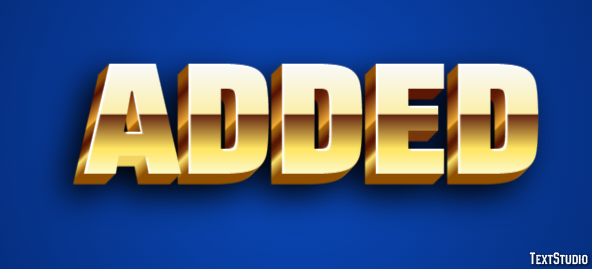 Added Text Effect