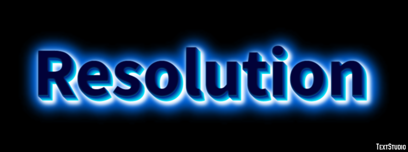Resolution Text Effect