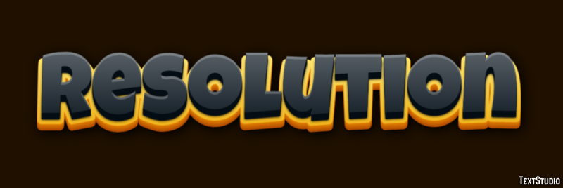 Resolution Text Effect