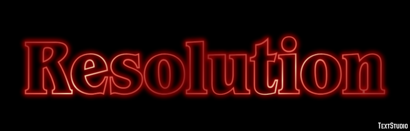 Resolution Text Effect