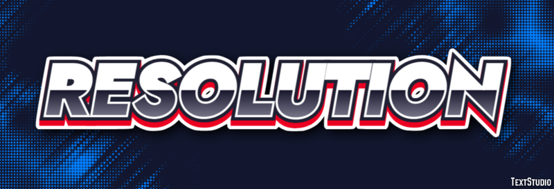 Resolution Text Effect