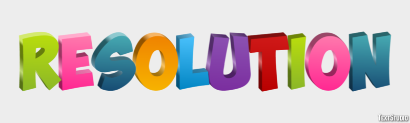 Resolution Text Effect