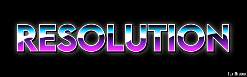 Resolution Text Effect