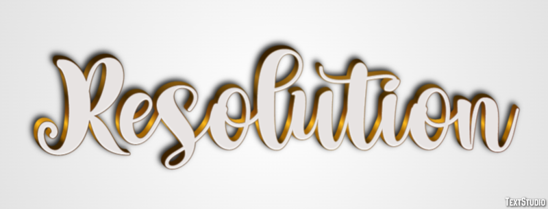 Resolution Text Effect
