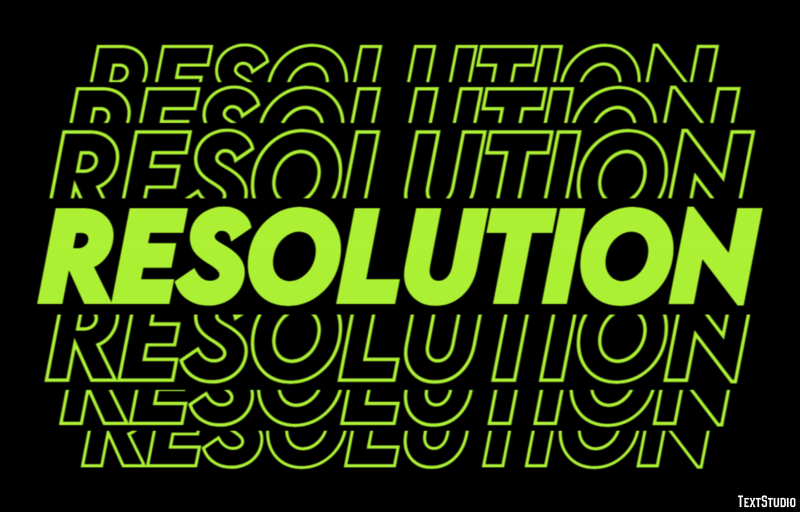 Resolution Text Effect