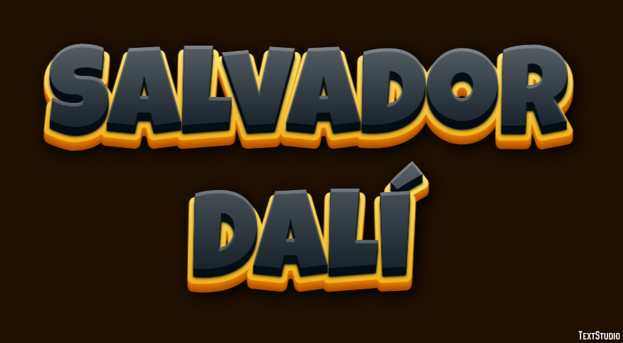 Salvador Dalí Efecto de Texto