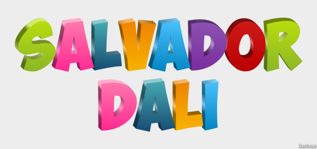 Salvador Dalí Efeito de texto