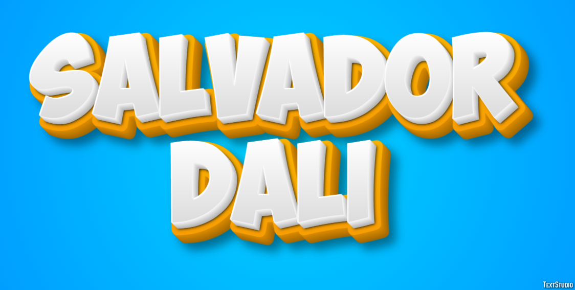 Salvador Dalí Efecto de Texto