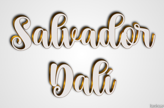 Salvador Dalí Efecto de Texto