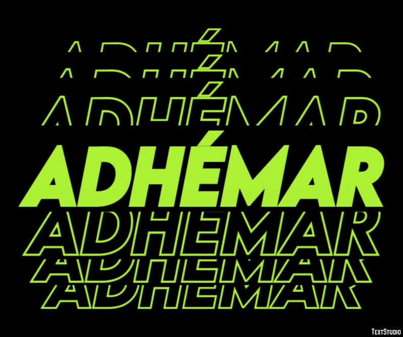 Adhémar Text effect