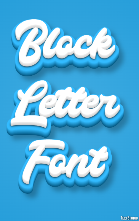 Block Letter Font Effetto testo