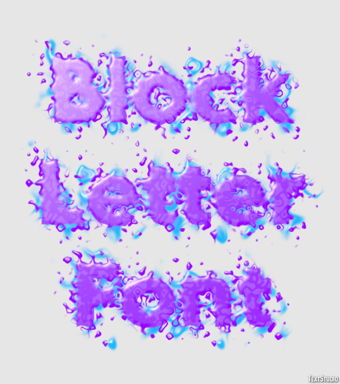 Block Letter Font Texteffekt