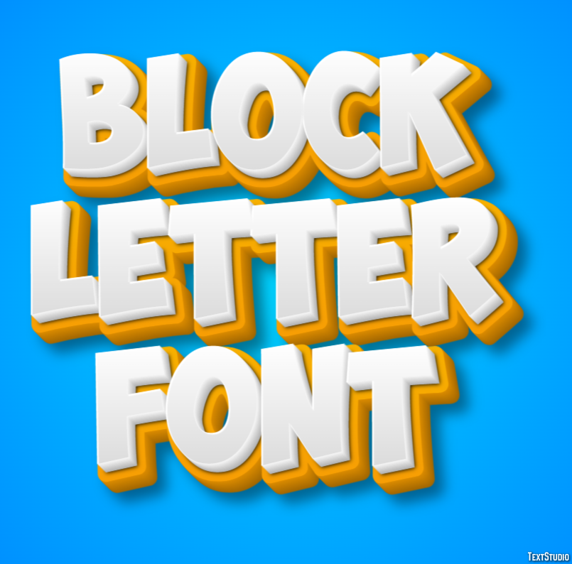 Block Letter Font Effetto testo