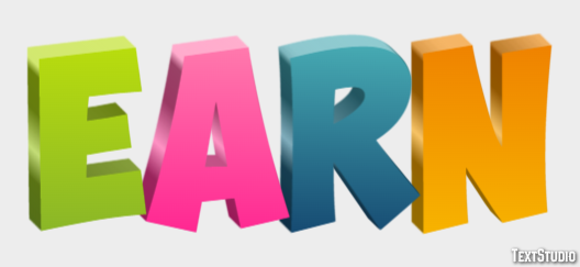 Earn Text Effect