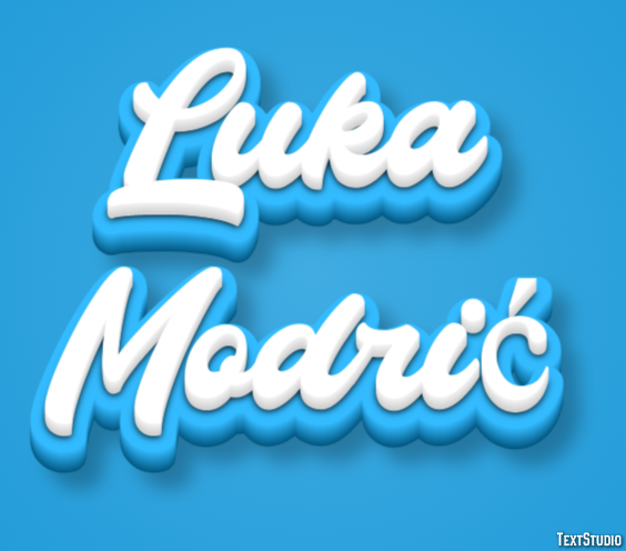Luka Modrić Effetto testo