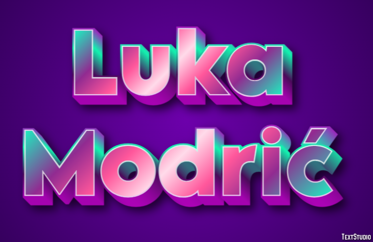 Luka Modrić Effetto testo