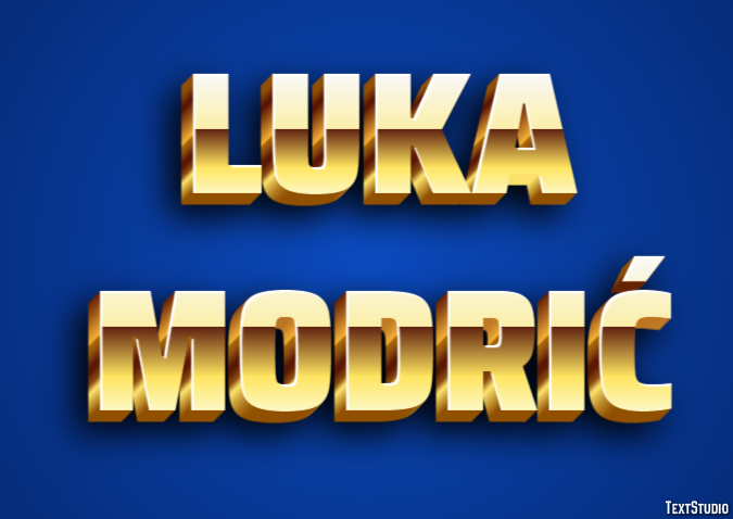 Luka Modrić Text Effect
