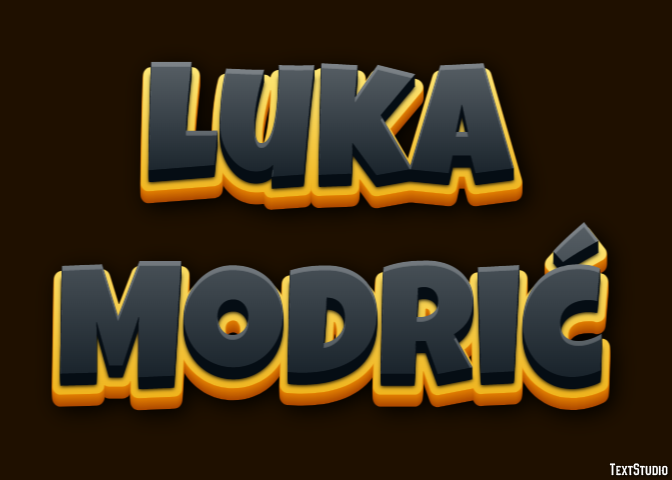 Luka Modrić Text Effect