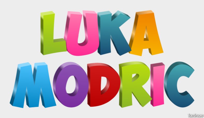 Luka Modrić Effetto testo