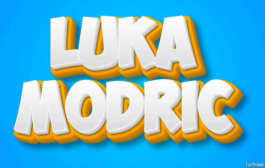 Luka Modrić Text Effect
