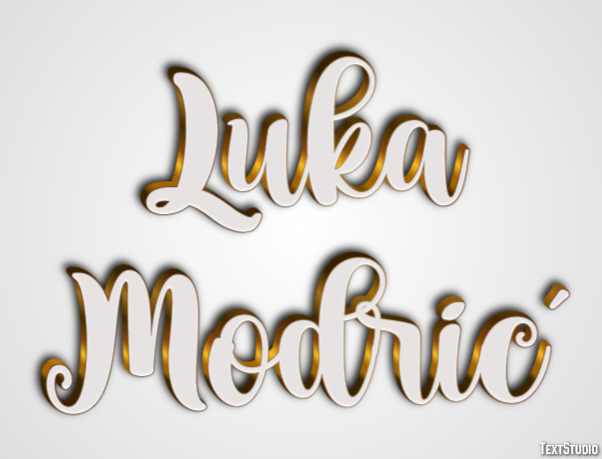 Luka Modrić Text Effect