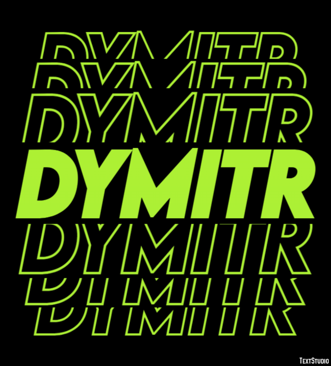 Dymitr Text effect